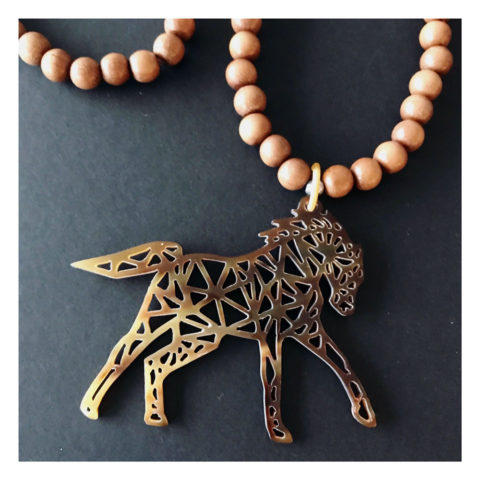 collier, andalu, bois, force, courage, collection bois