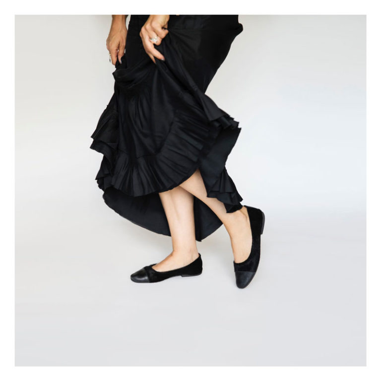 ballerines, noires, cuir, peaux, luxury, geraldinestyle