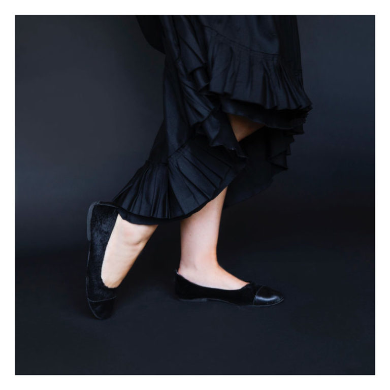 ballerines, noires, cuir, peaux, luxury, geraldinestyle