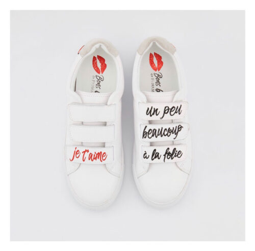 baskets, bons baisers de paname, je t'aime, edith, cuir