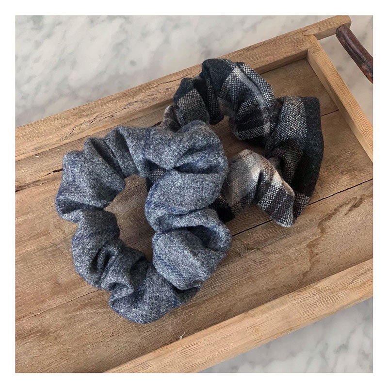 chouchou, cotton, laine, gris, noir, blanc