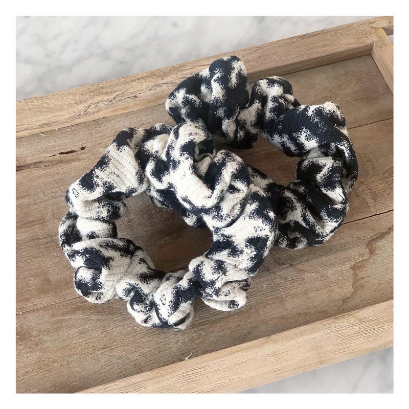 chouchou, cotton, laine, gris, noir, blanc