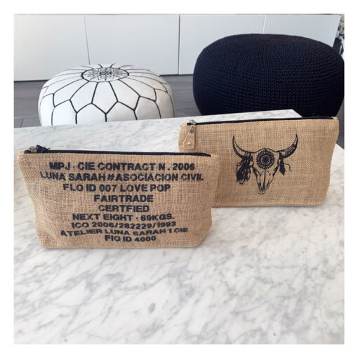 pochettes, jute, noir, luna sarah, geraldinestyleshop