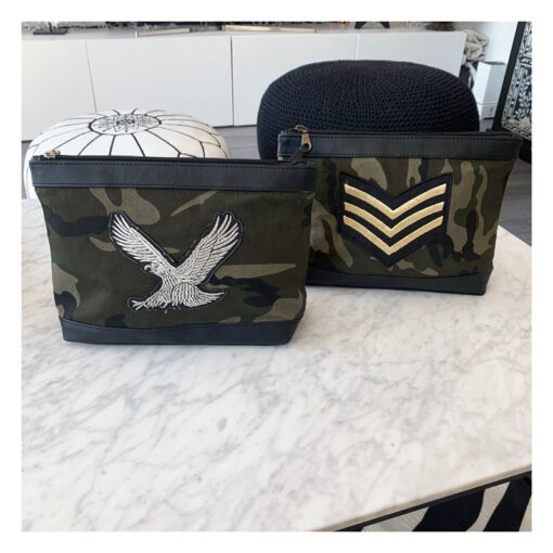 pochettes, militaire, coton, luna sarah, geraldinestyleshop