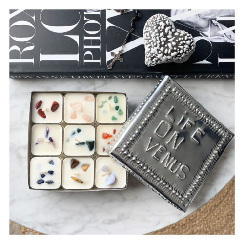 set, bougies, life on venus, pierres de vie, parfums de grasse, coup de coeur