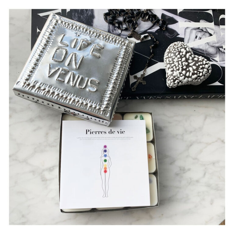 set, bougies, life on venus, pierres de vie, parfums de grasse, coup de coeur