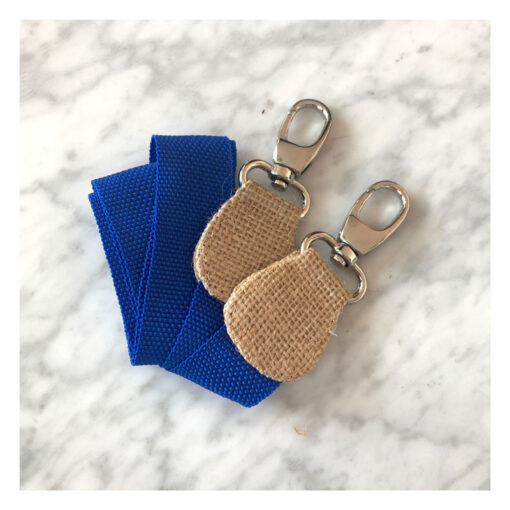 bandouliere, jute, luna sarah, geraldinestyleshop, bleu roi