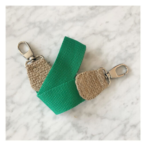 bandouliere, jute, luna sarah, geraldinestyleshop, vert