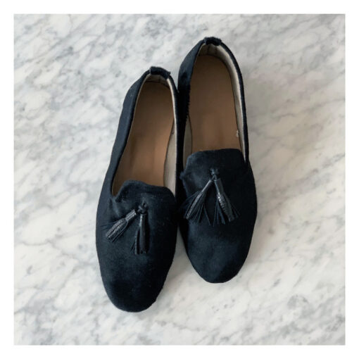 mocassins, noir, luxury, pompons, geraldinestyleshop, surmesure