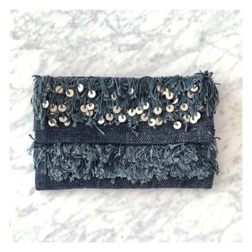 handira, pochette, gris, bleu