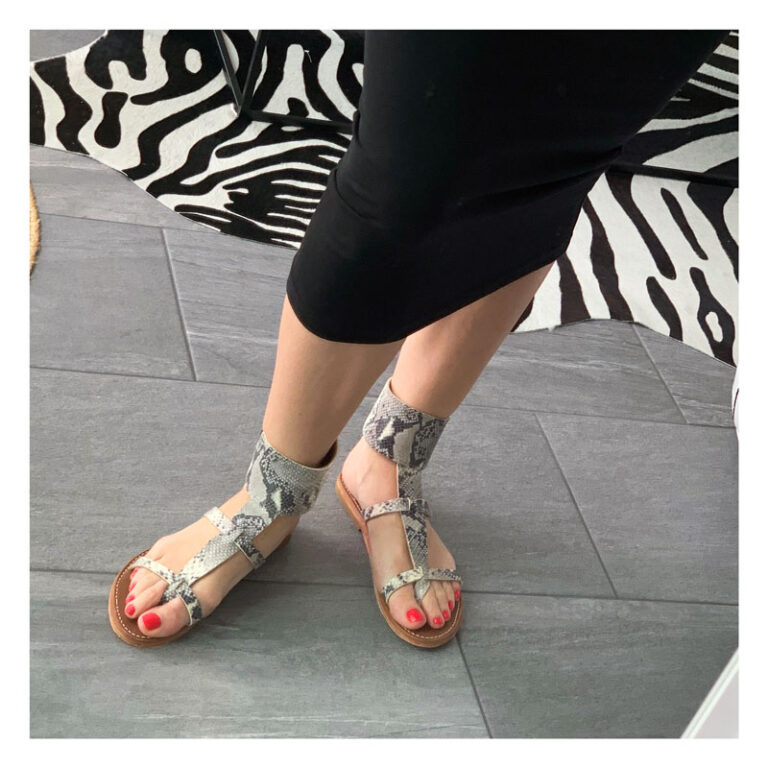 sandales, serpent, peaux, luxury