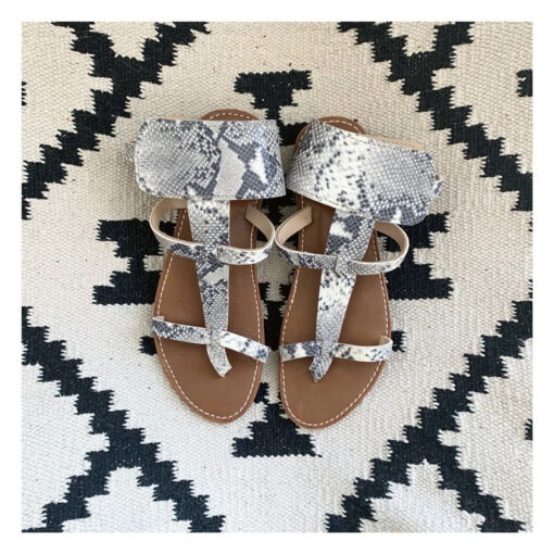 sandales, serpent, peaux, luxury