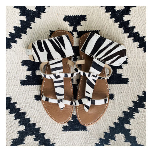 sandales, zebre, peaux, luxury
