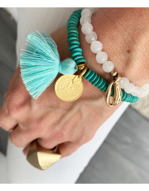bracelets, turquoise, blanc, jade, howlite, medi, bijoux, geraldinestylejewelry