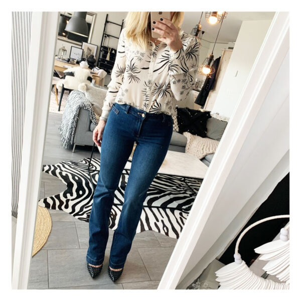 jeans, flare, bleu, choice by geraldine style, coupe droite