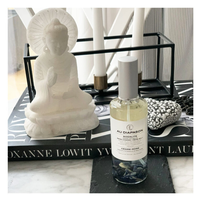 spray, au diapason, parfum, parfum ambiance, parfum interieur, pierres semi-precieuses, sodalie