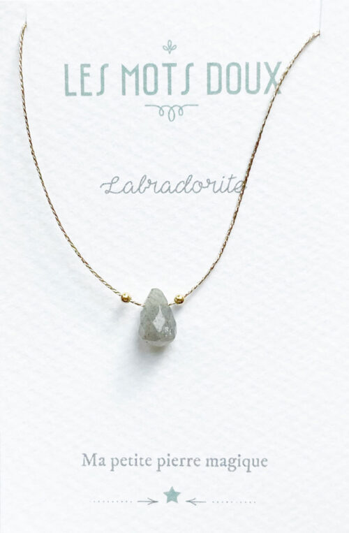collier, labradorite, ma petite pierre magique, pierre semi precieuses, les mots doux
