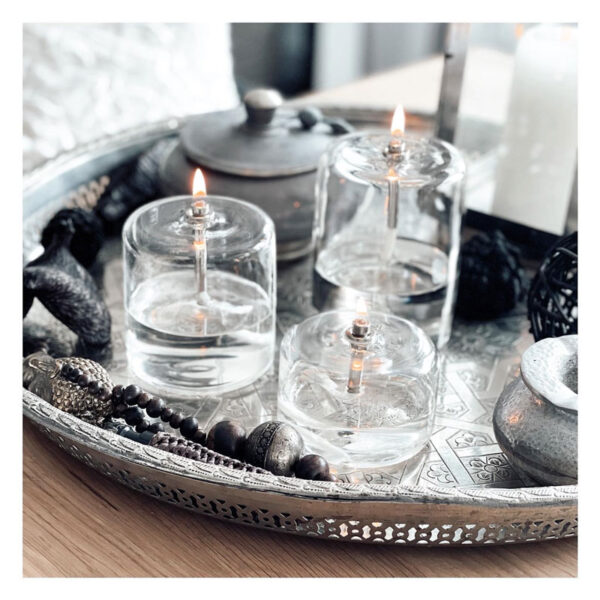 lampes, huile, cylindre, argentee, chrome, lampe a huile