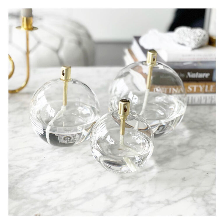 lampes, huile, ronde, doree, laiton, lampe a huile