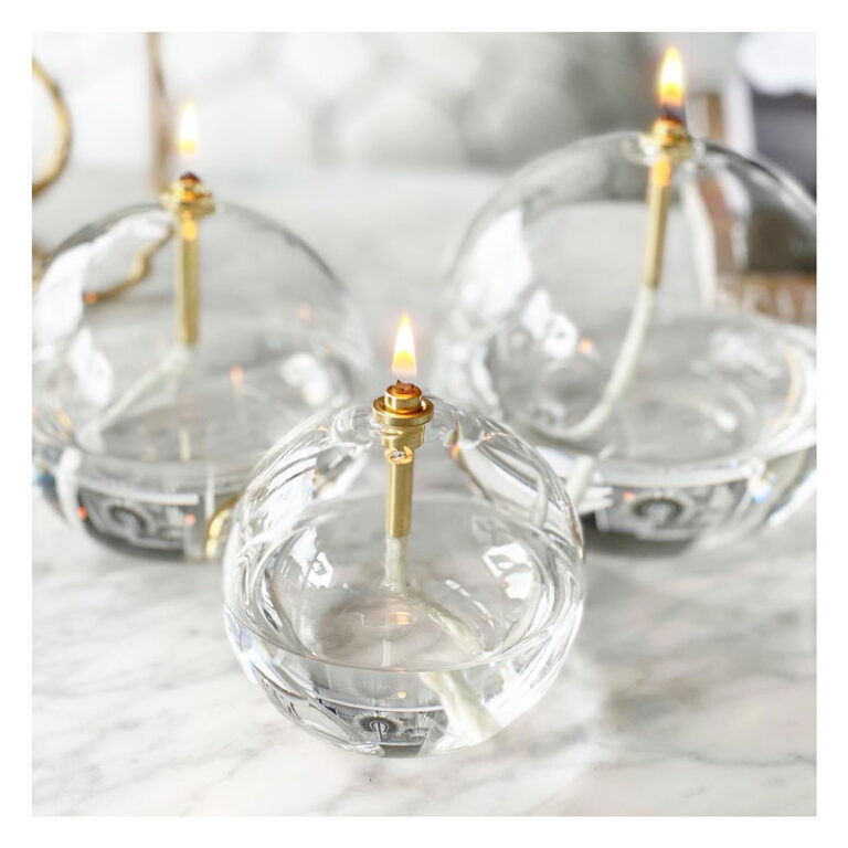 lampes, huile, ronde, doree, laiton, lampe a huile