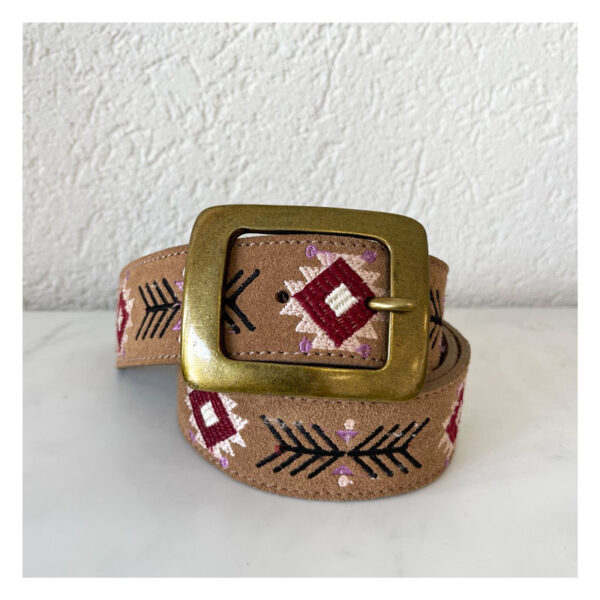 ceinture, mkt studio, boheme, daim, taupe, rose, cuir