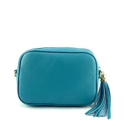 sac, bandouliere, cuir, turquoise, made in italy, choice by geraldine style