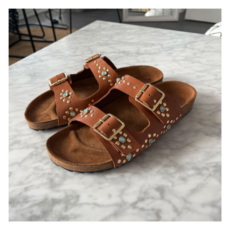 mules, bohème, camel, turquoise, dore, mkt studio