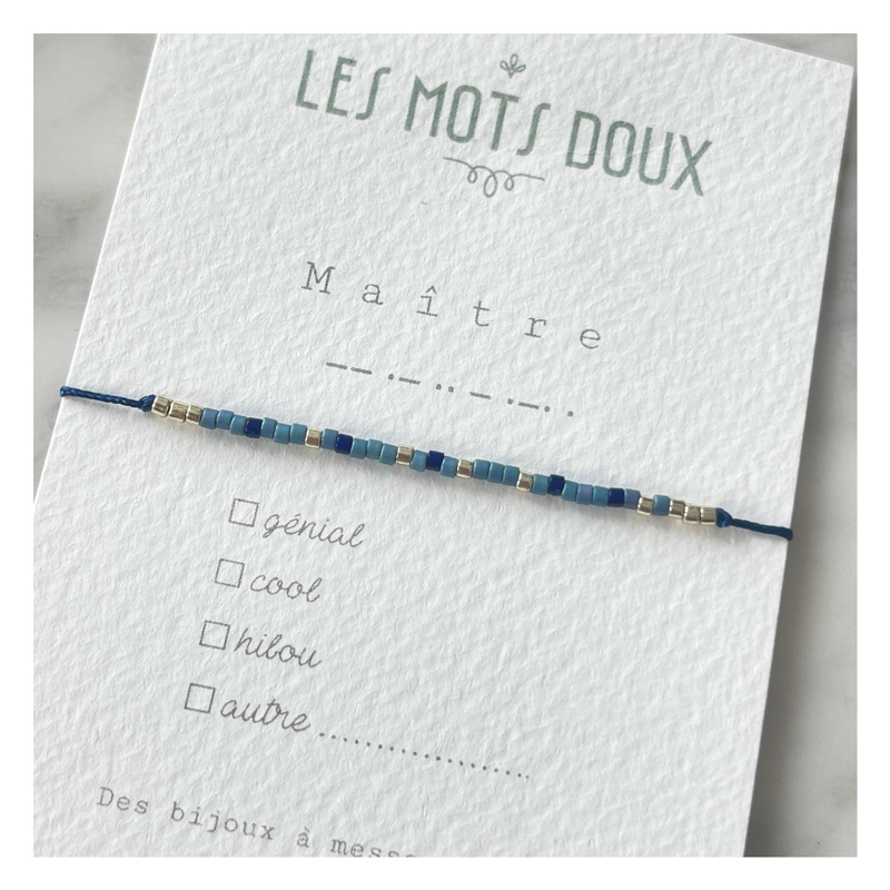 Bracelet “Super Héros” bleu ☆ Les Mots Doux – Shopping with Geraldine's  Style
