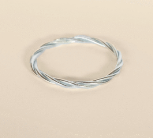 bracelet, kumali, torsade, argent
