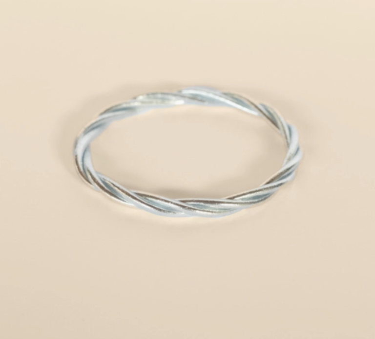 bracelet, kumali, torsade, argent