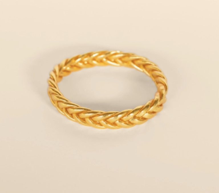 bracelet, feuilles or, dore, kumali, tresse, bracelet bouddhiste