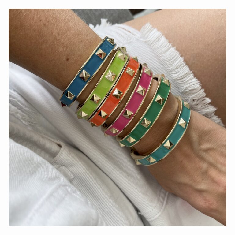 bracelets, jonc, clous, dore
