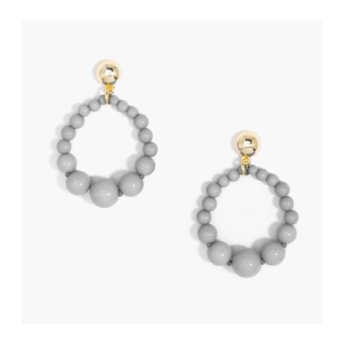 boucles oreilles, gris, dore