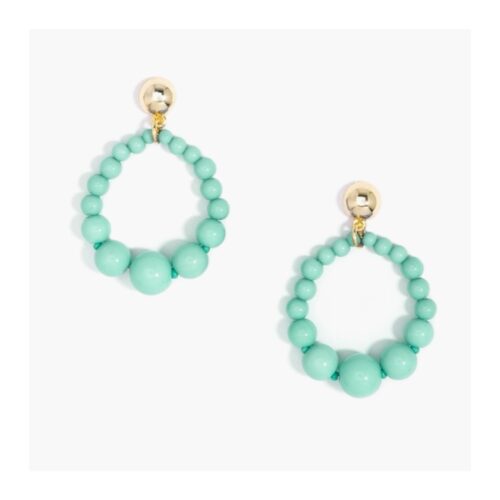 boucles oreilles, turquoise, dore