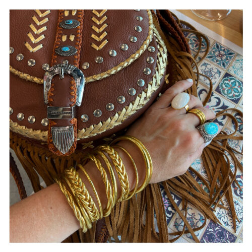 bracelets, feuilles or, kumali, bracelet bouddhiste, jonc or