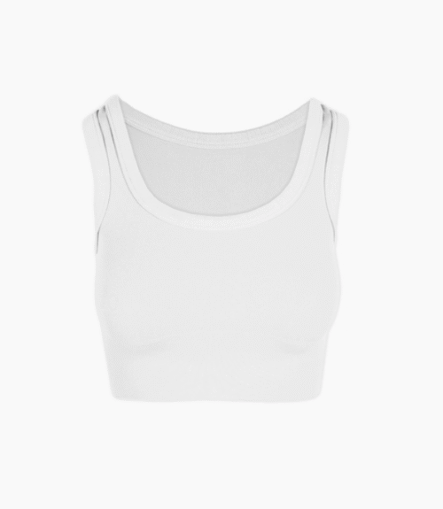 top, blanc, sport, yoga, pilates