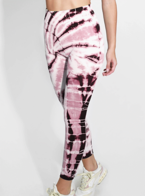 legging, tie and dye, bordeaux, rose, sport, yoga, pilates