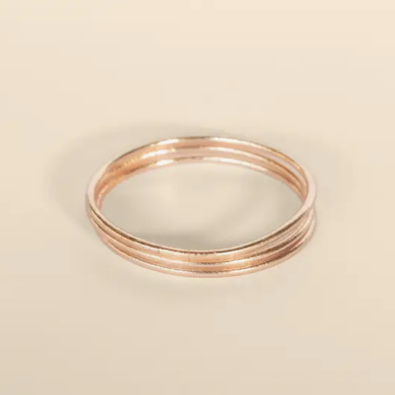 kumali, bracelet, bague, or rose, classique