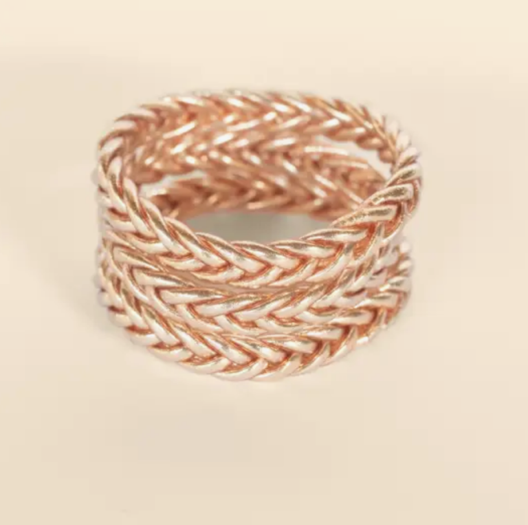 kumali, bracelet, bague, or rose, classique