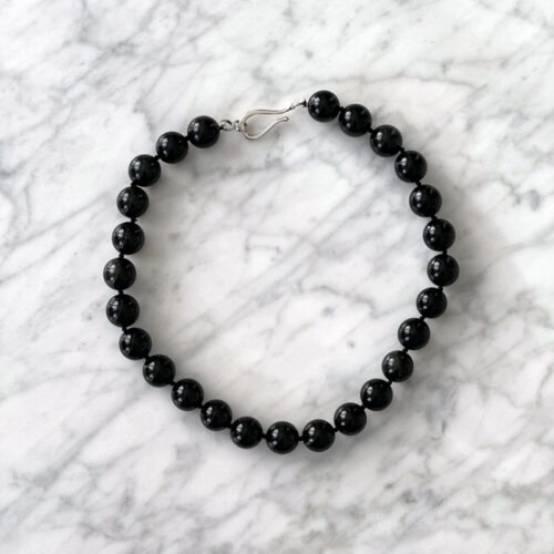 collier, onyx, perles, modèle unique