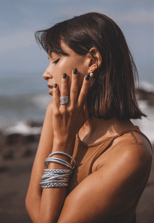 bague, bouddhiste, kumali, argent, argenté, geraldinestyleshop