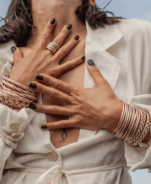bague, bouddhiste, kumali, dore, or rose, rose, geraldinestyleshop