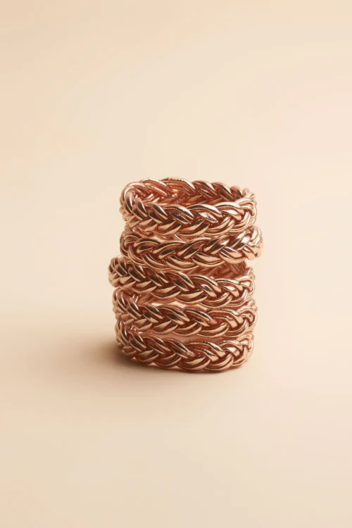 Bracelet KUMALI Mantra rosé ★ Tressé double