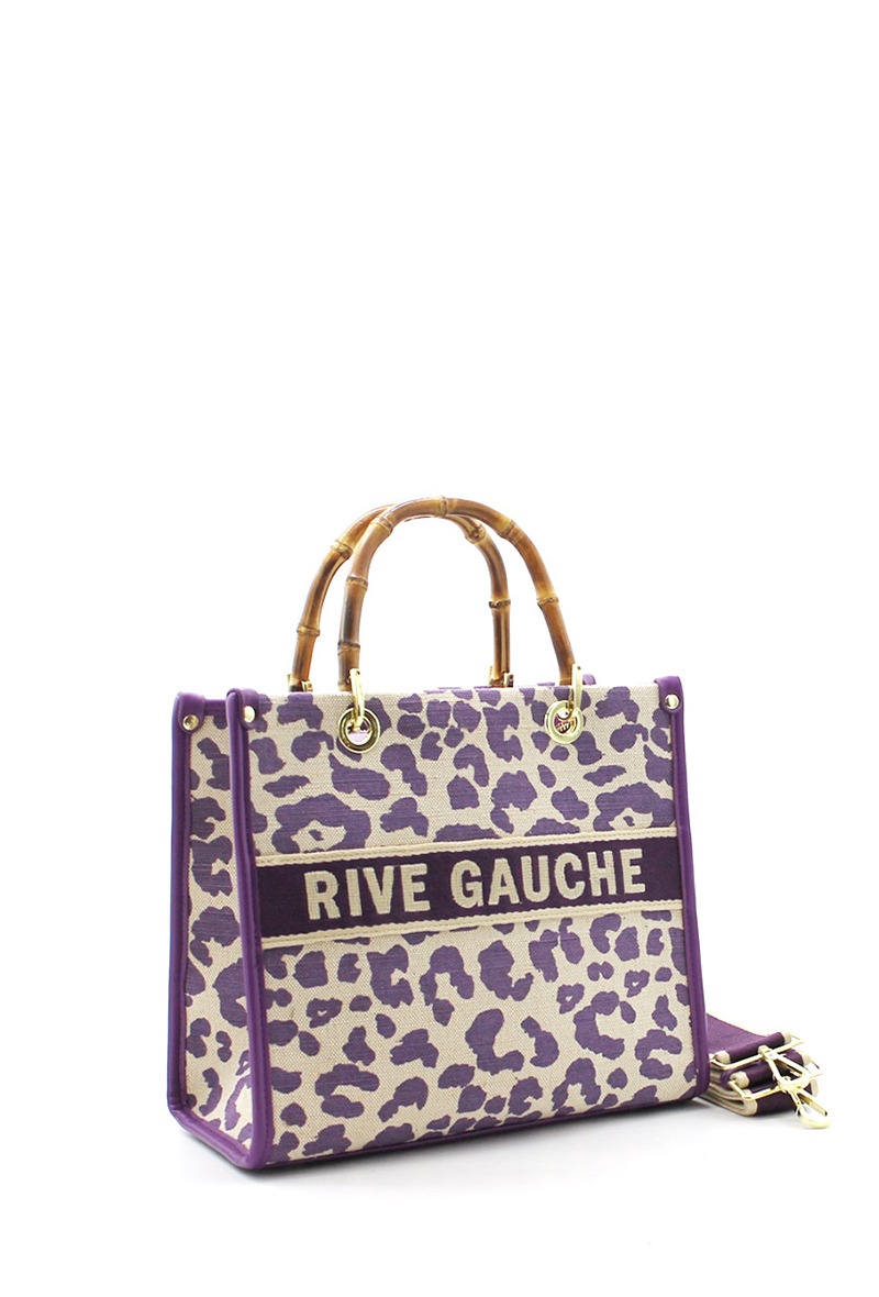 Sac “Rive gauche” ☆ Violet et crème – Shopping with Geraldine's Style
