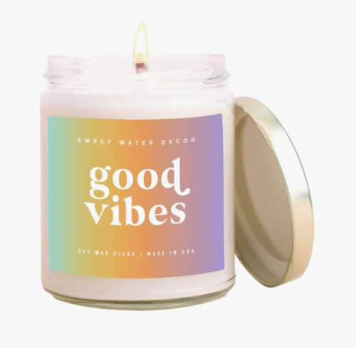 bougie, good vibes, sweet water decor, bonnes énergies, palo santo, patchouli
