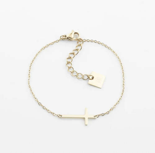 Bracelet, zag bijoux, spirit, croix, faith, protection, acier inoxydable, doré, argent