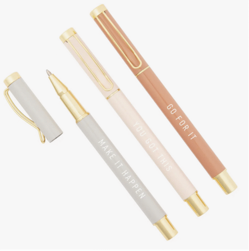 stylos, gris, rose, oranfe