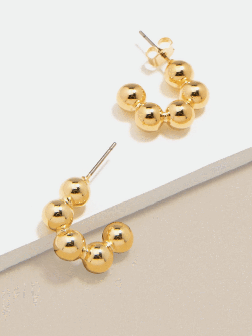 boucles d'oreilles, doré, acier inoxydable, intemporelle