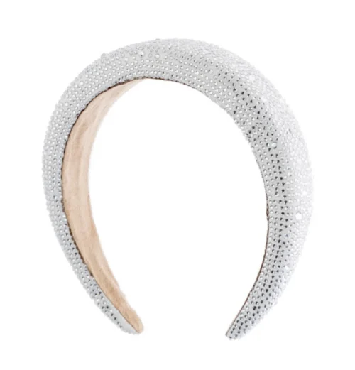 serre-tête, blanc, paillettes