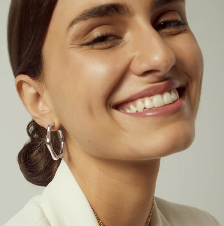 Créoles, argenté, boucles d'oreilles, cxc